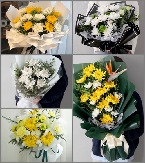 山东莱芜莱城区大王庄镇豆腐石村白事花束代送